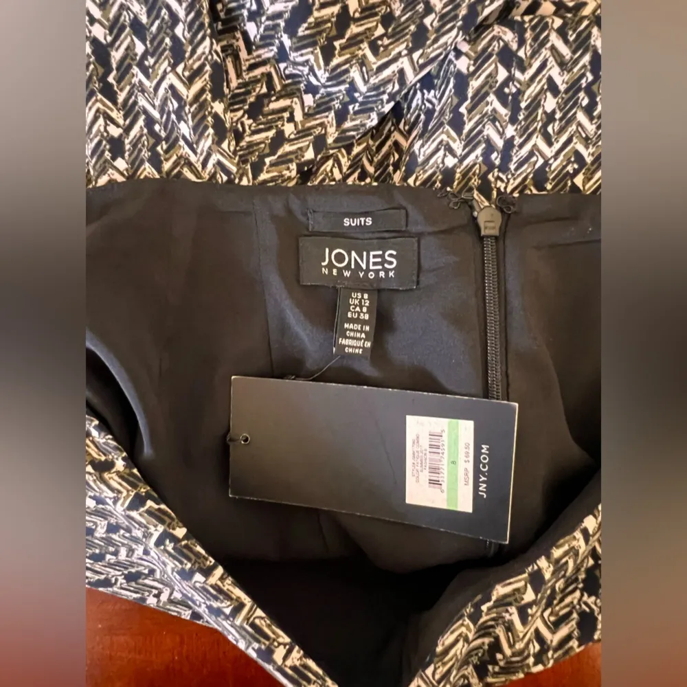 Jones New York NWT Draped Faux Wrap Fatigue Combo Skirt Size 8 - Image 9