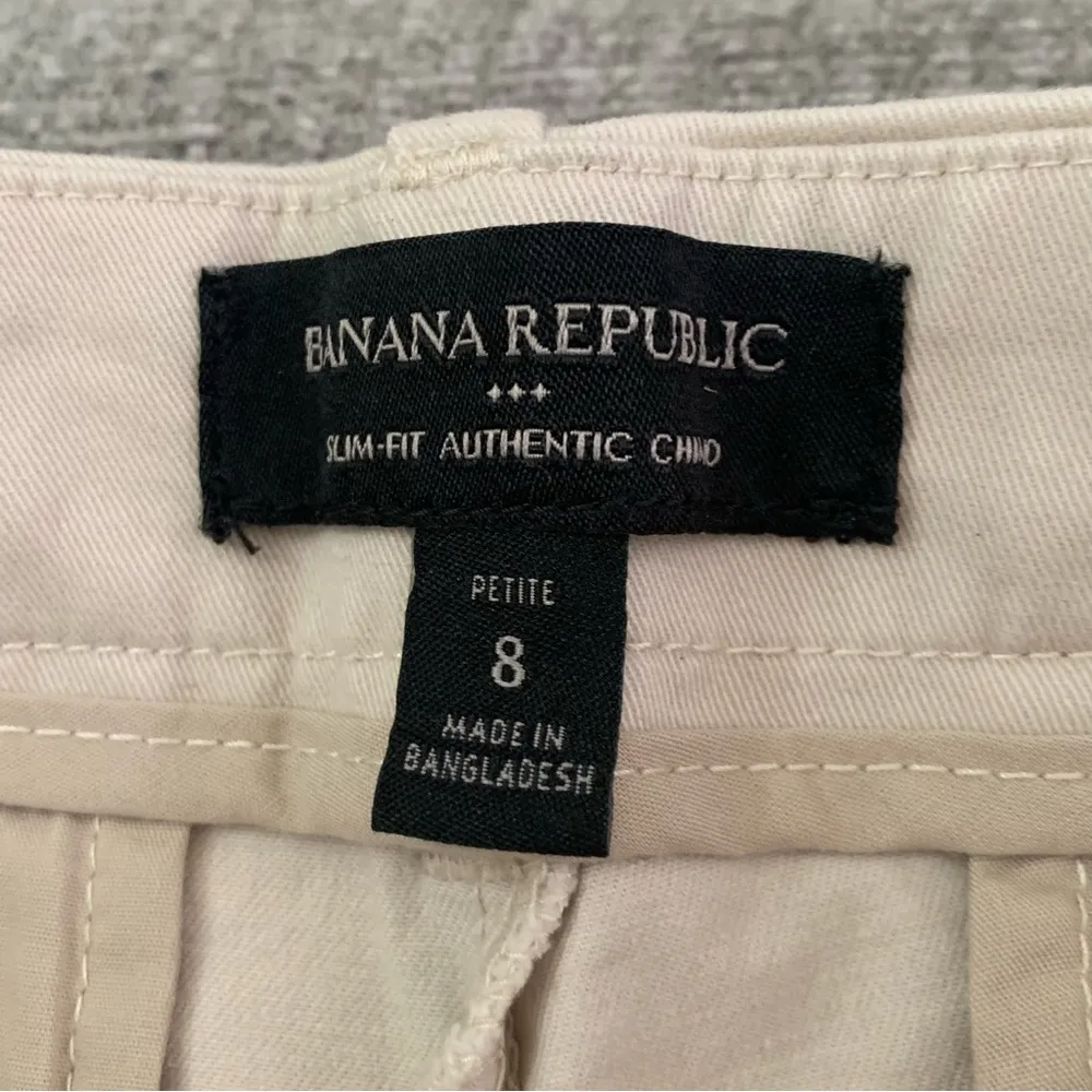 Banana Republic Slimfit Authentic Chino Mid-Rise Ankle Length Size 8 Petite NEW - Image 7