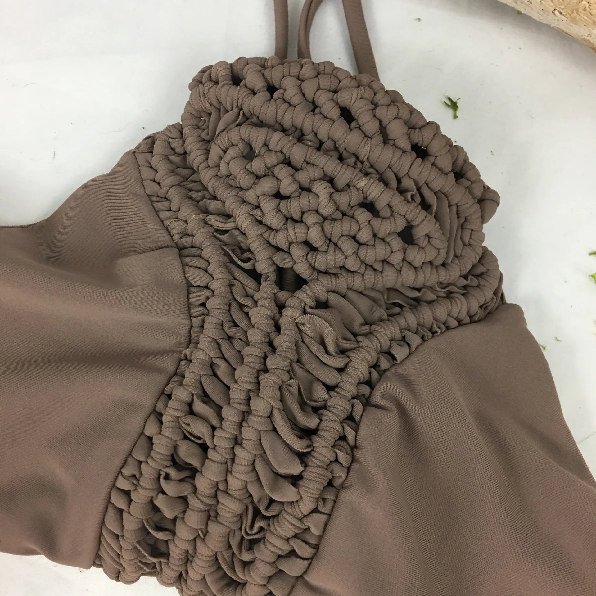 Cape Juby Cape And Juby Brown Bikini Boho Top Size Small - Image 2