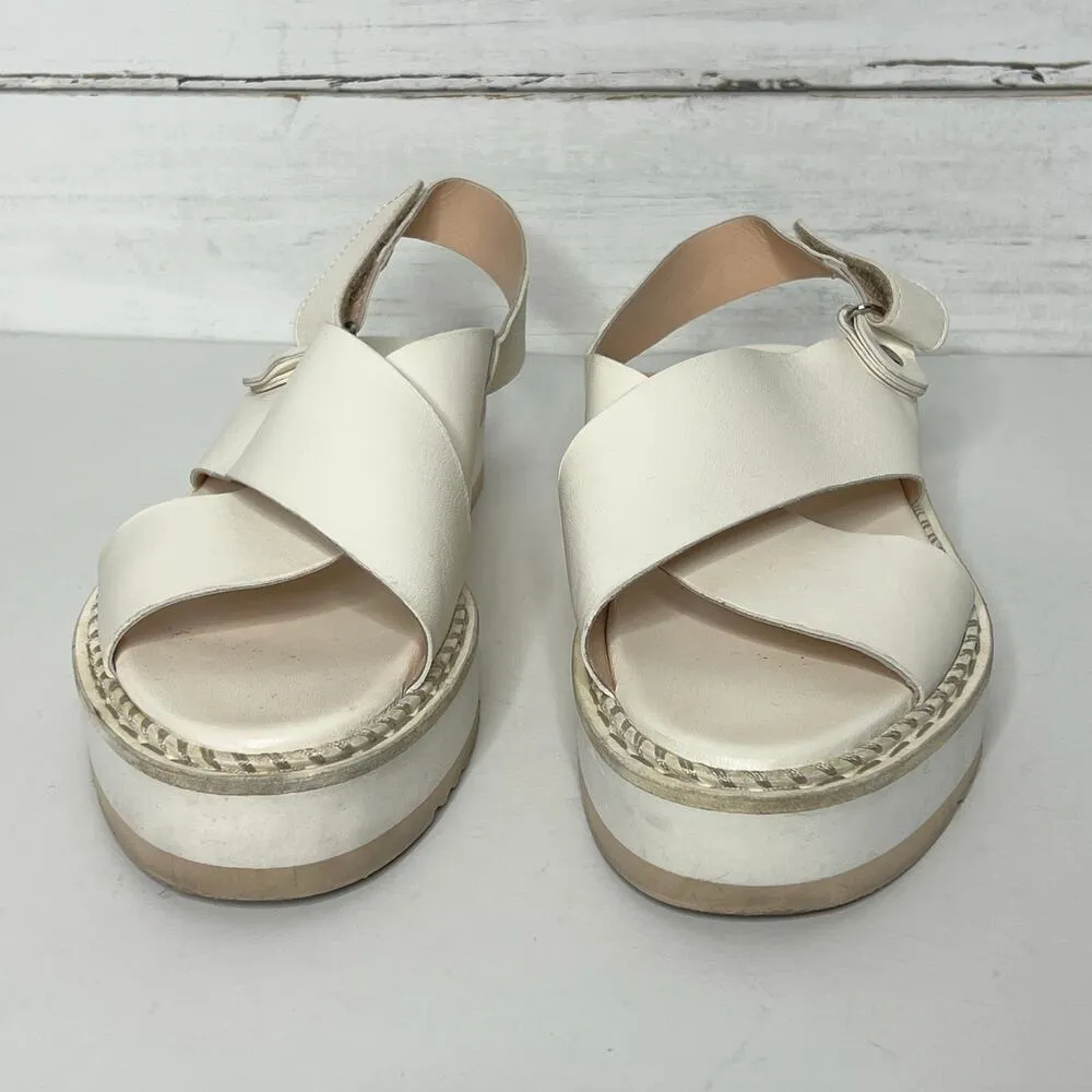 AGL Marta Cris Cross White Sandals Shoe Size 9.5 - Image 4
