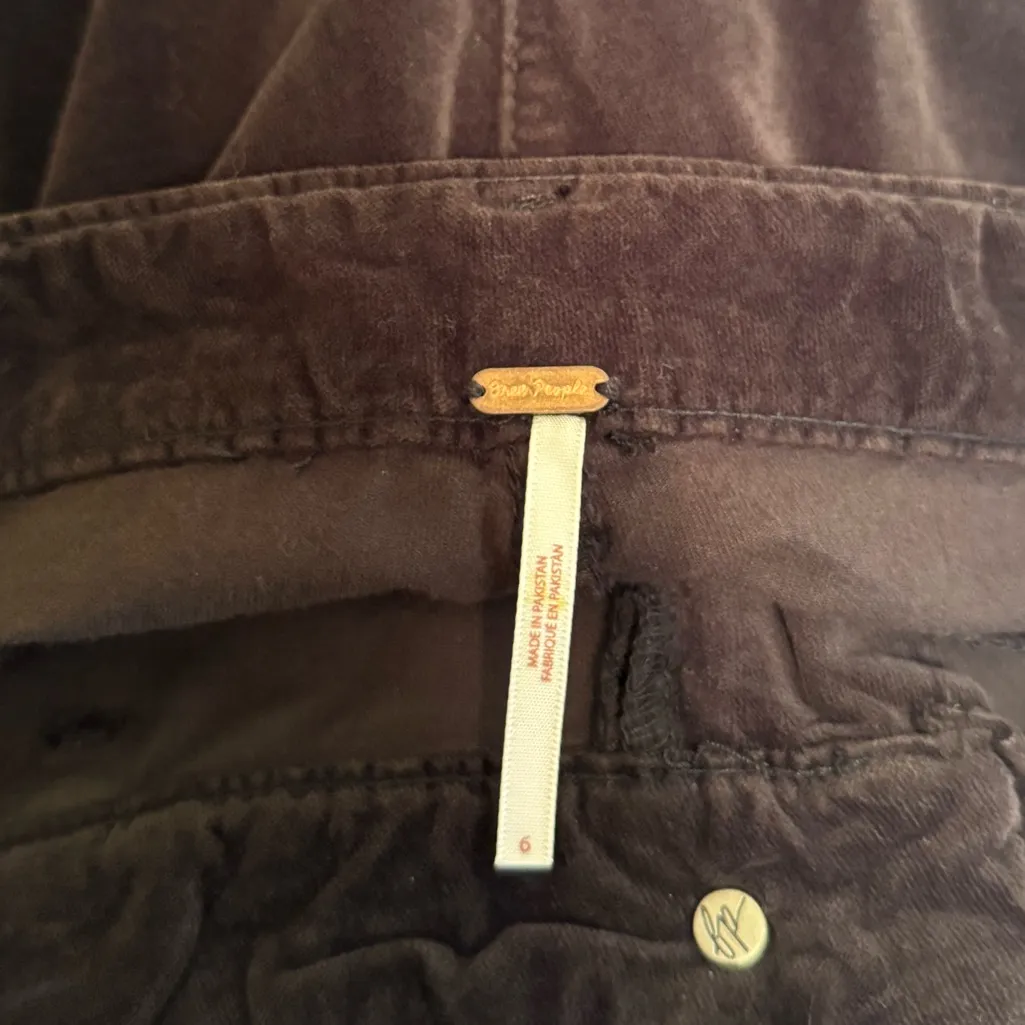 FREE PEOPLE High Time Velvet Kick Flare Pants NWT Black - Image 5