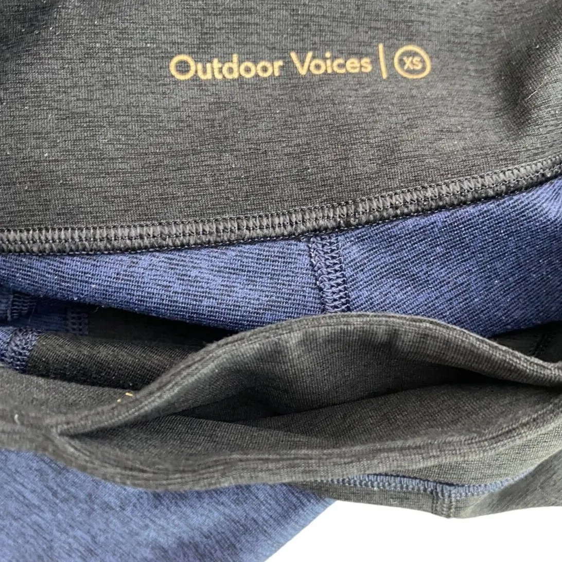 NWOT Outdoor Voices Athletic Two Tone Ankle Legging Inside Pocket XS Blue Black - Image 7