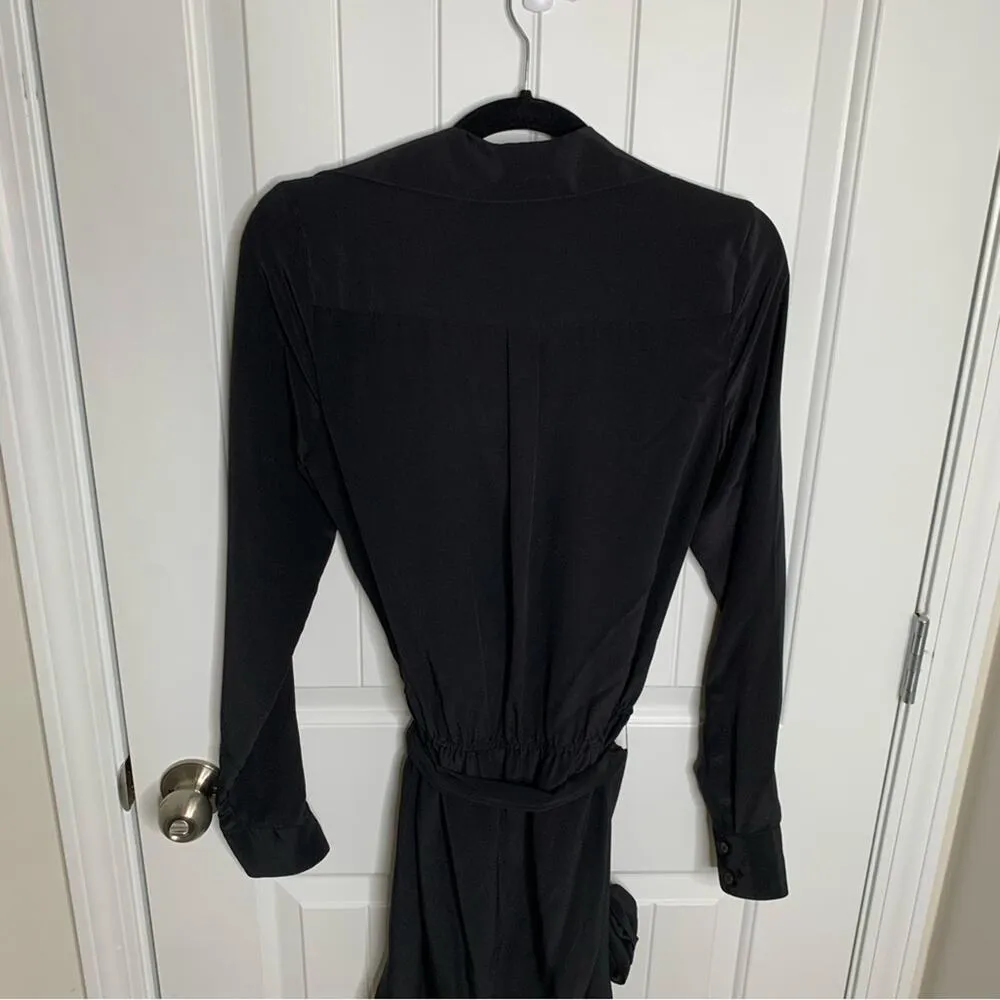 Haute Hippie black silk long sleeves belted mini dress size‎ small - Image 12