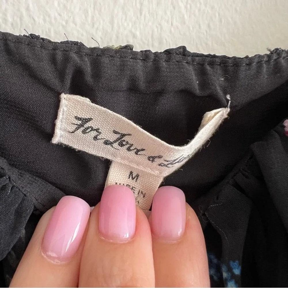 for love and lemons Dixon Mini Dress In Black Floral size M BD - Image 4