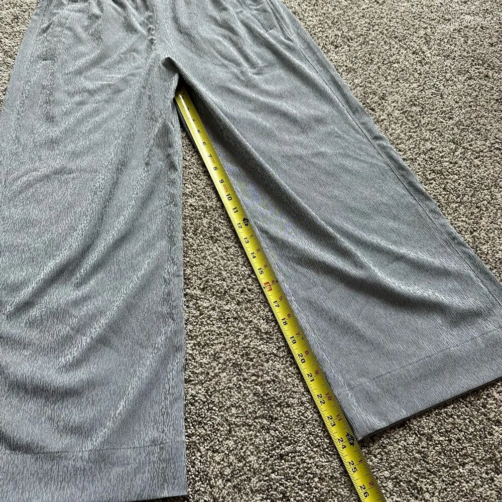 Athleta white & black stripe wide-leg pants size 8 - Image 9
