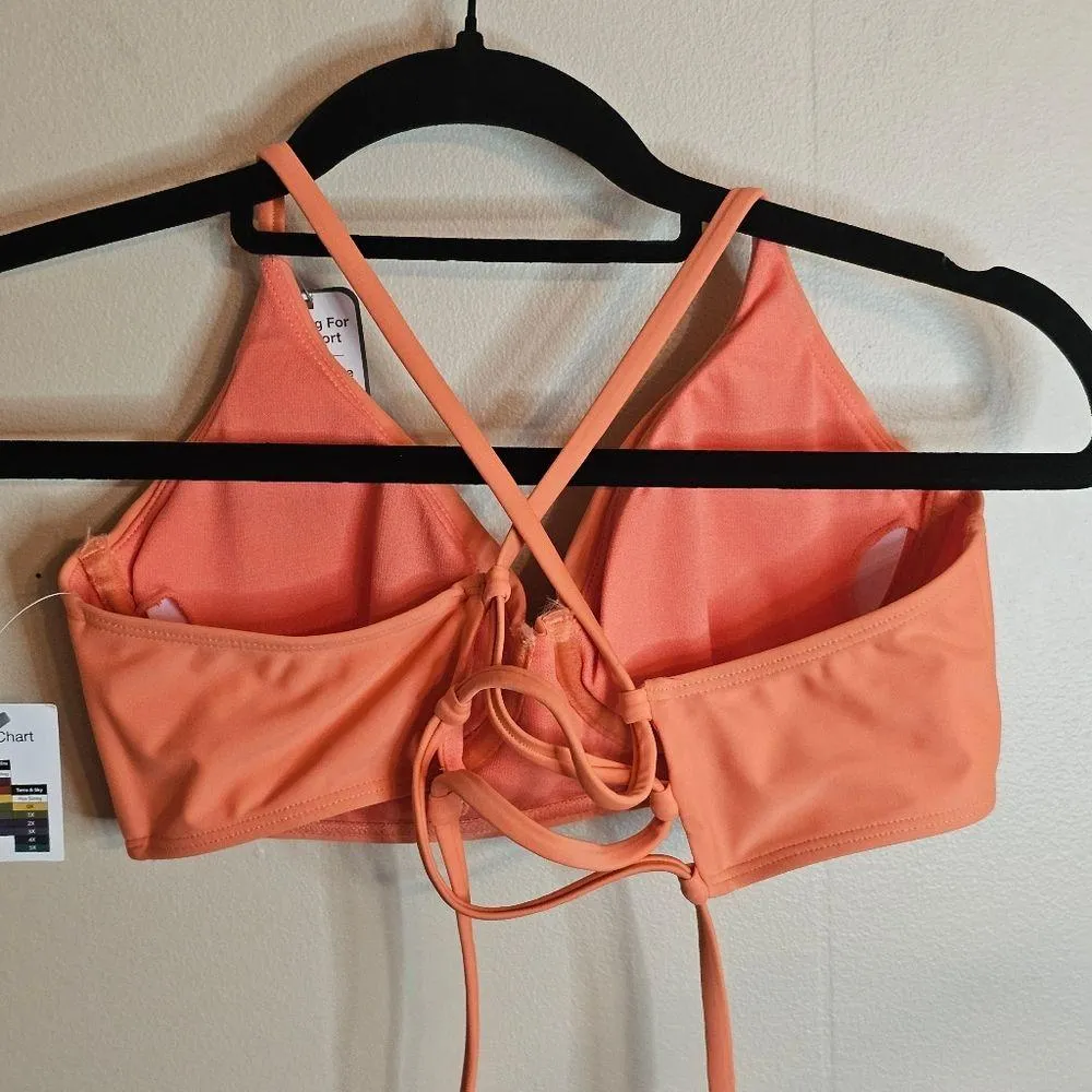 Time And Tru Orange Cream Colored Medium Bikini Top - Image 3