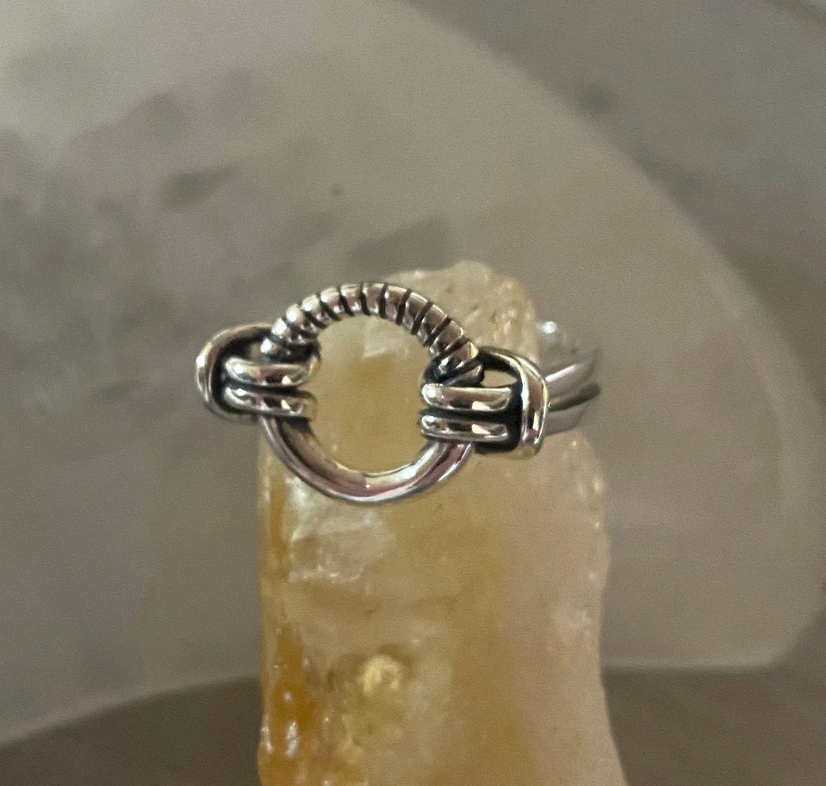 Circle Sterling Silver Open Ring Trending Jewelry Adjustable size - Image 3