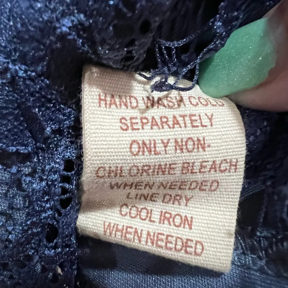 Altar'd State Size Small Navy Lace Mini Dress Fully Lined Prom Formal Sorority - Image 5