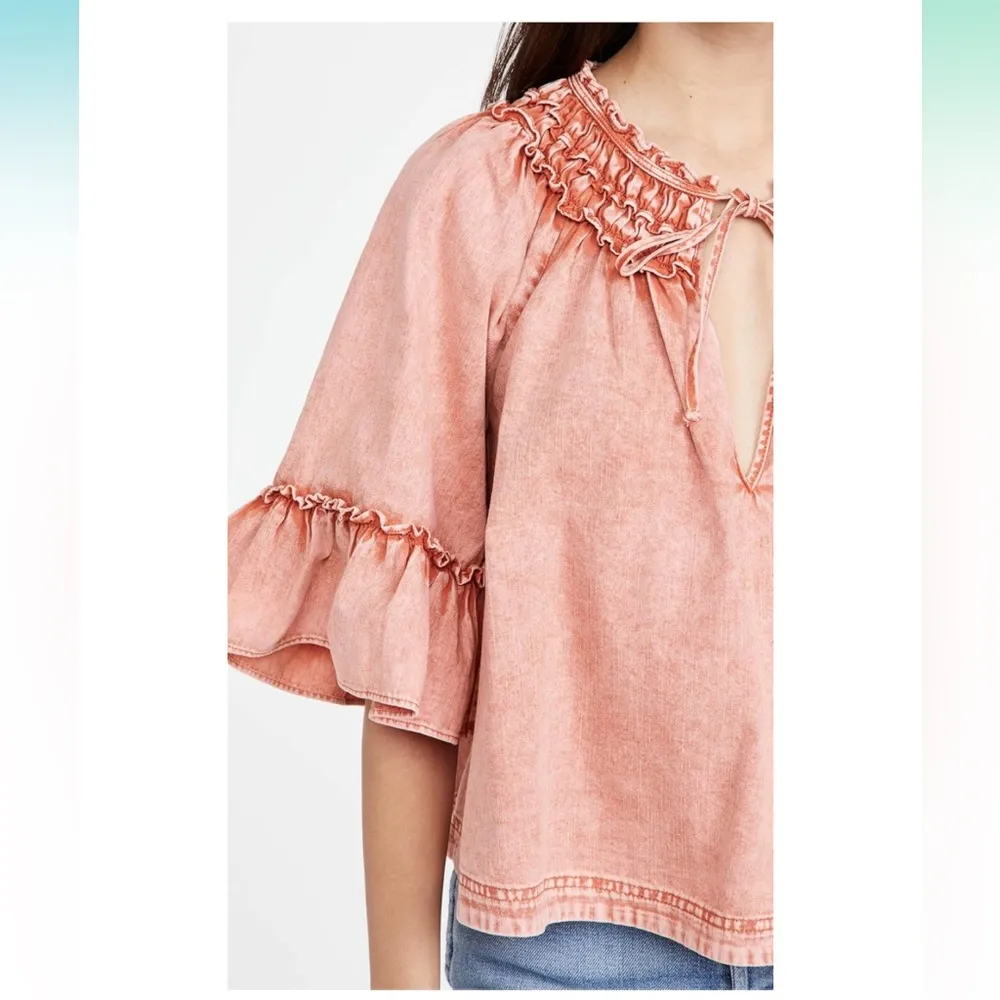 FREE PEOPLE Ainsley denim top - Image 4