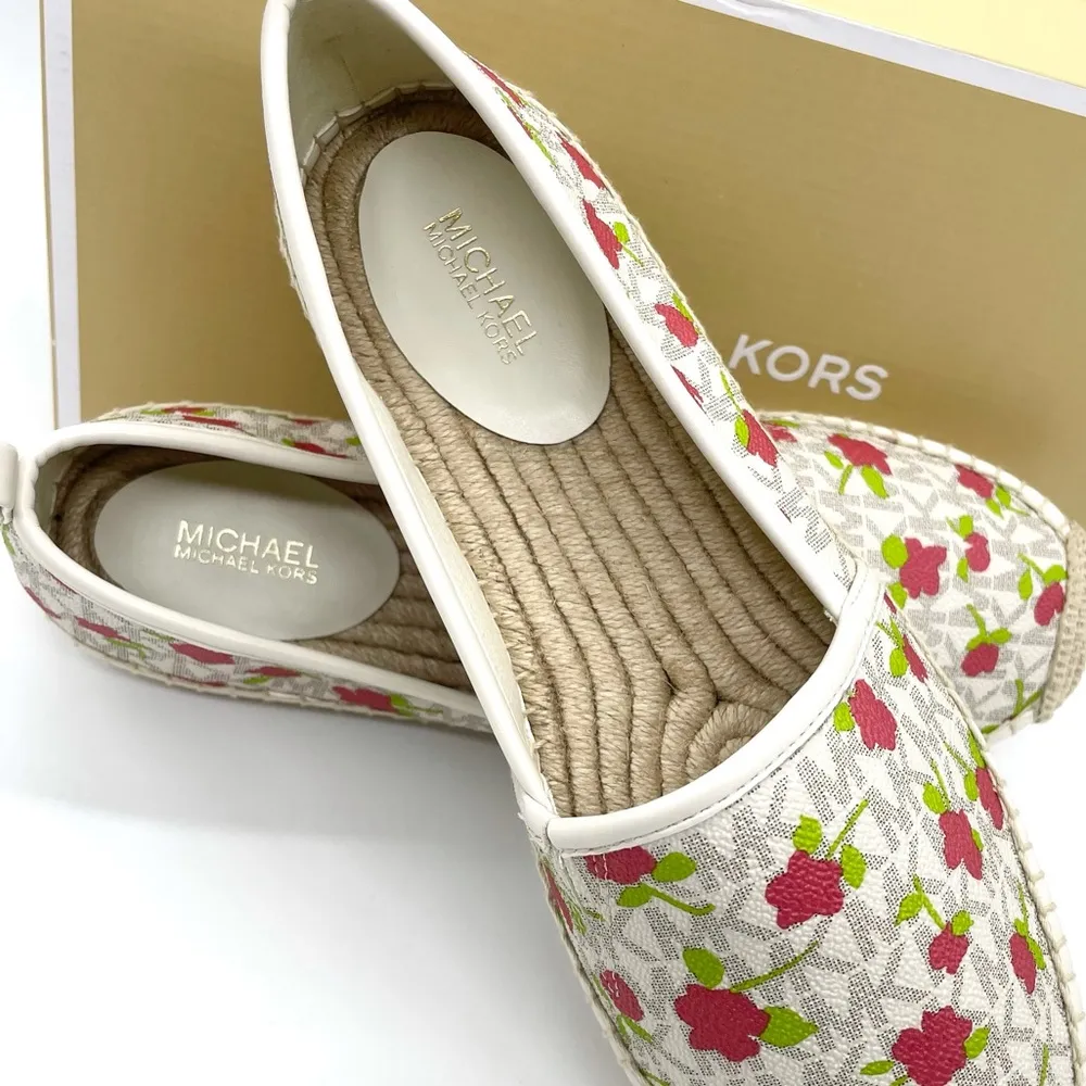 Michael Kors Logo Floral Lenny Slip On Espadrilles - Image 11