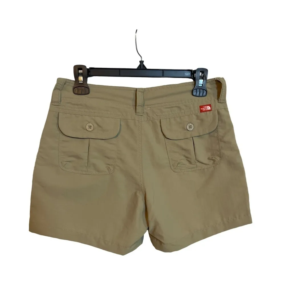 The North Face Women’s Khaki Cargo Shorts | Size 10 | Outdoor Hiking Utility EUC - Image 3