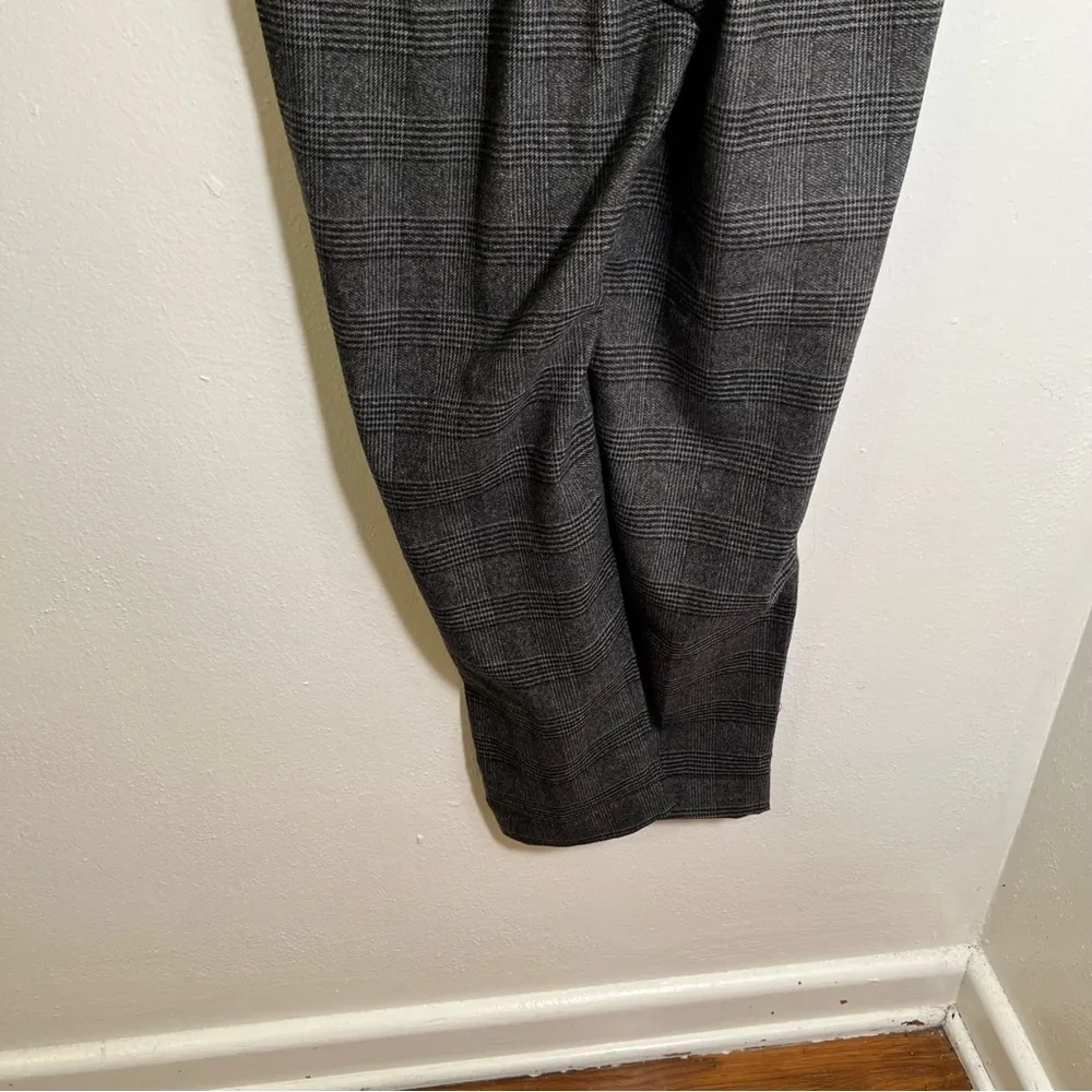 Zara Basic Collection Soft Trousers Black Gray Plaid S - Image 8