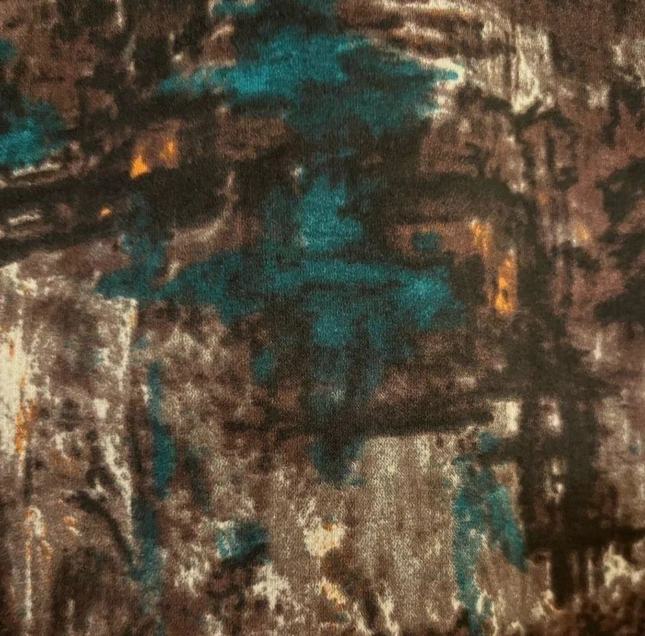 Talbots Sleeveless Top Brown Abstract Pleated Career NWOT Size Petite 8P - Image 10