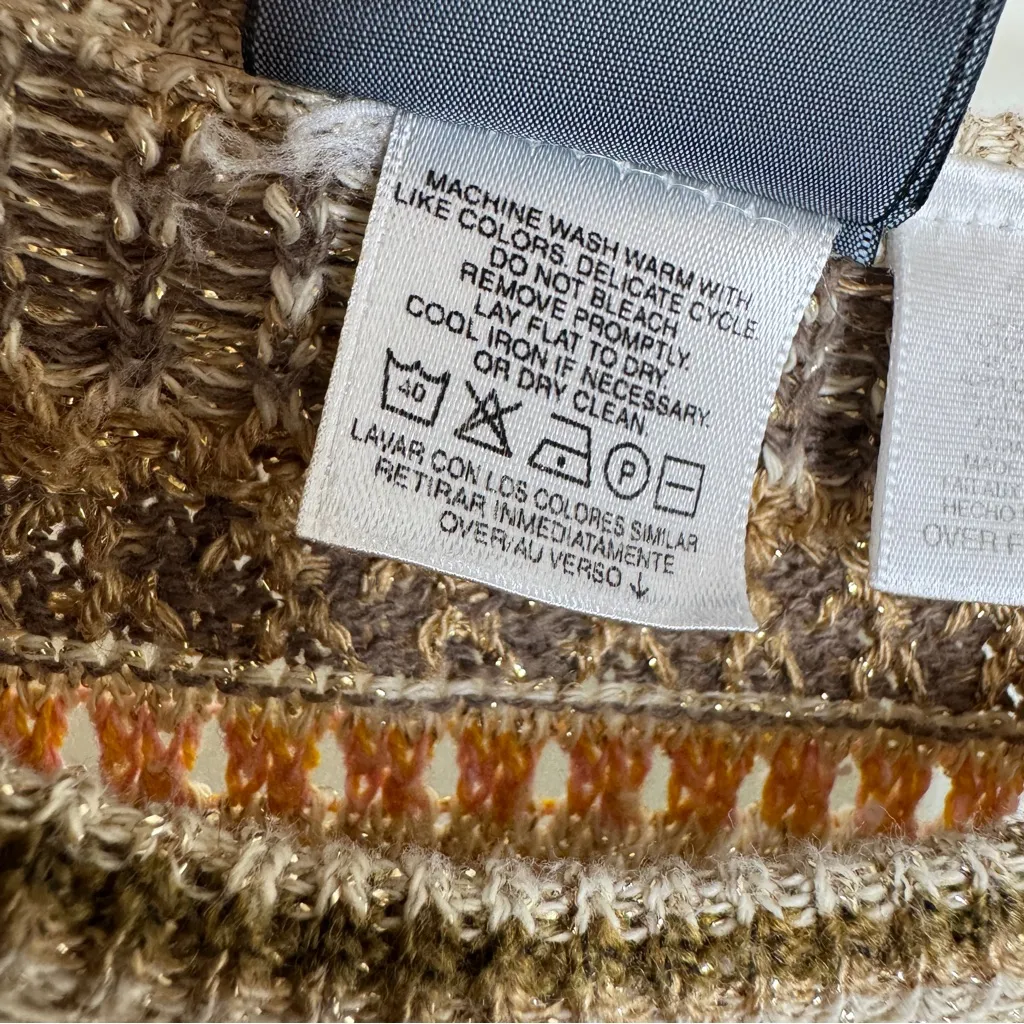 Vintage VTG Liz Claiborne Metallic Fair Isle Sweater size L Large - Image 11