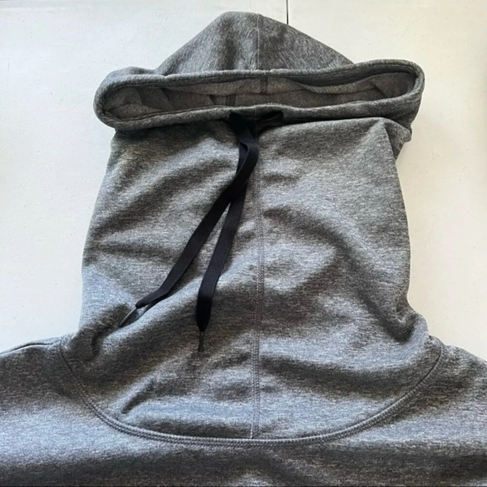 C9 by Champion athletic cropped funnel neck hooded sweater xs gray - Image 7
