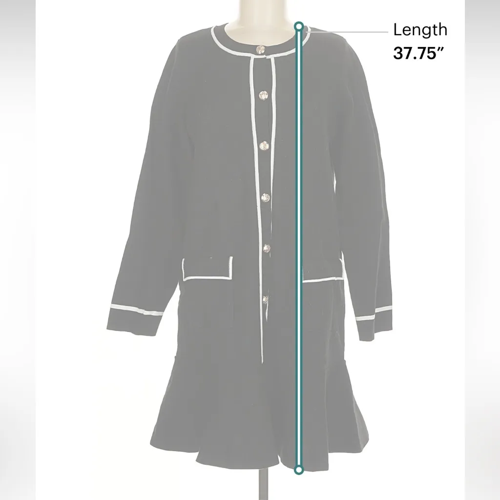 Endless Rose Black Dress with White Accents - Image 3