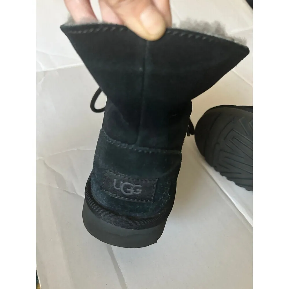 UGG Diara Black Suede Lace-Up Boots size 8 - Image 5