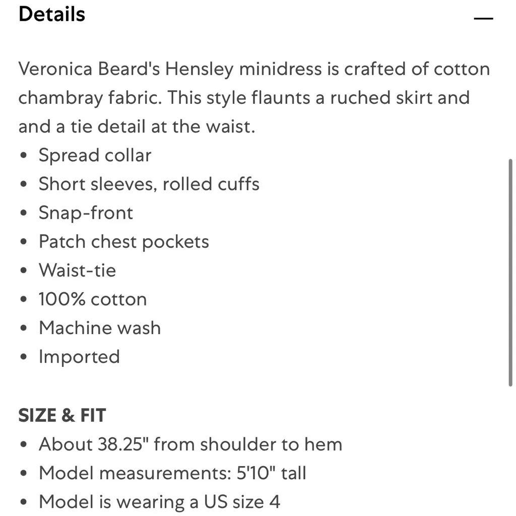 Veronica Beard  Hensley Ruched Chambray Mini in Glacier Ice - Image 6