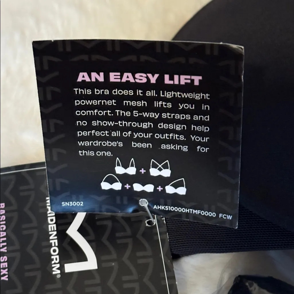 Maidenform Dreamwire Strapless Padded Lift Underwire Bra Black Size 34C - Image 7