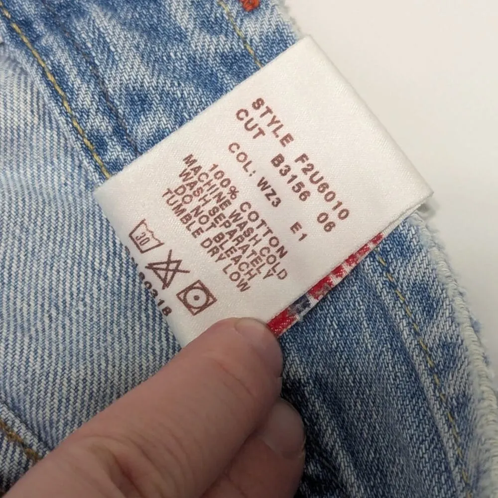 Vintage Lucky Brand Dungarees Savy Jynx Crop Denim Capri Jeans Light Wash Blue - Image 5