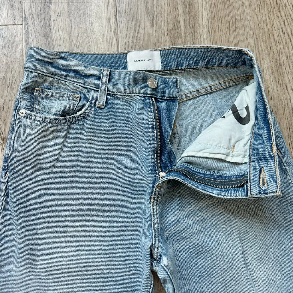 Current Elliott Women's The Fling Jeans in 2 Year Destroy Light Wash Size 27 - Image 9