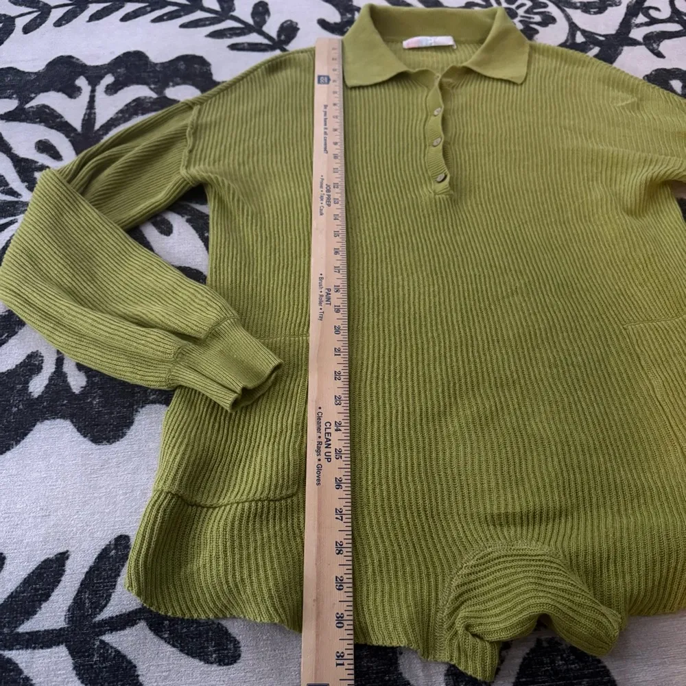 Free People Beach Picnic Sweater Romper In Lentil Sprout Size Small linen cotton - Image 7