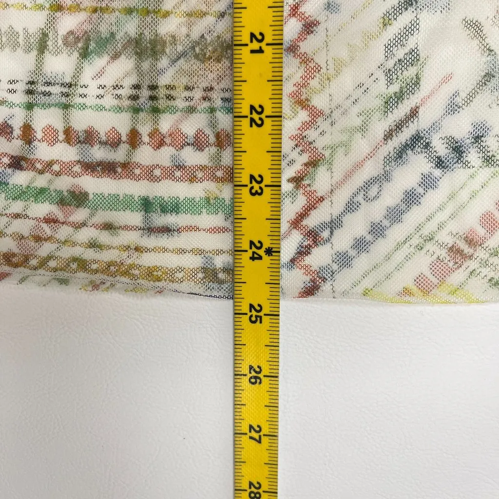 NWOT Johnny Was Merida Mesh Floral Flowers Sheer Embroidered Blouse Top Size S - Image 16