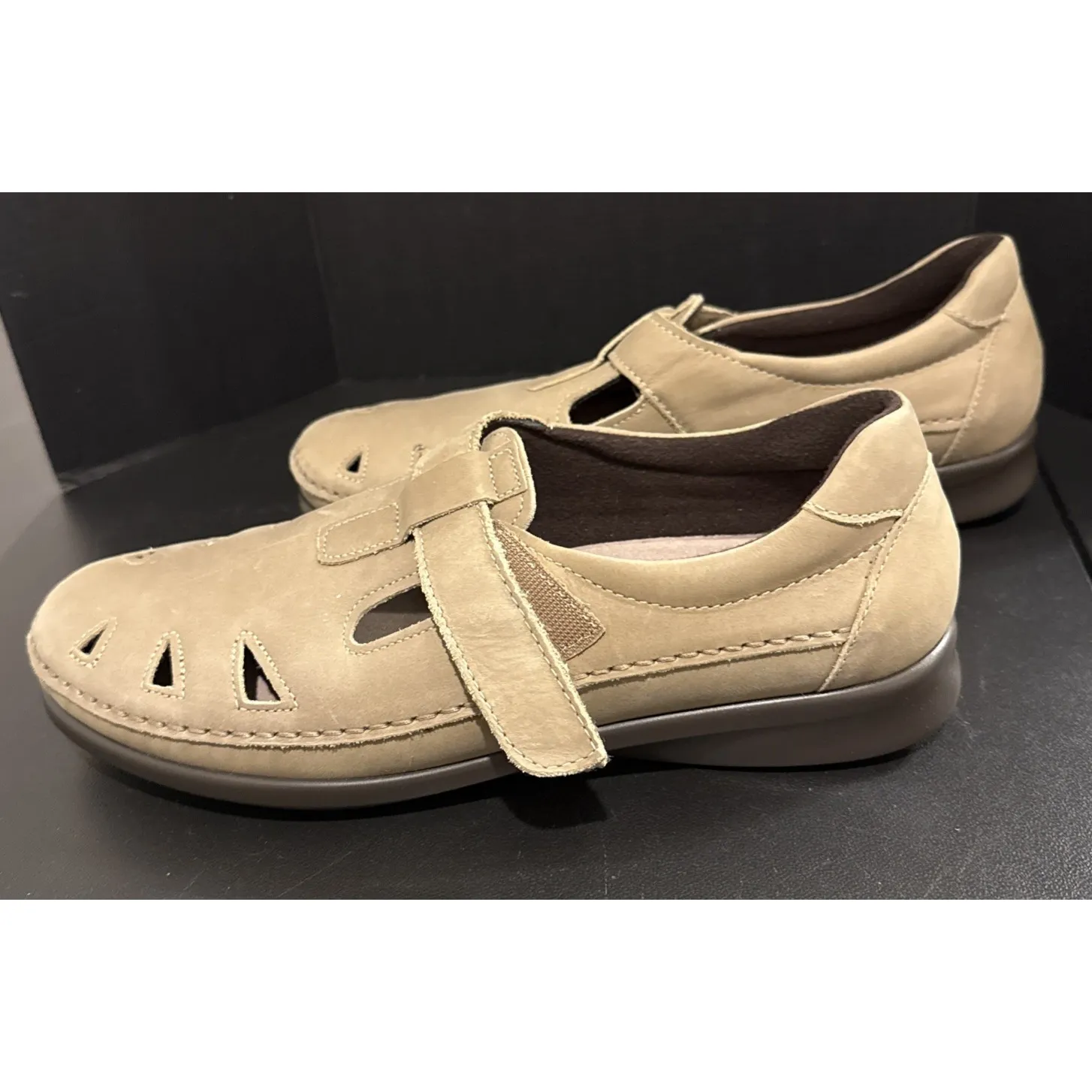 SAS Womens 10 1/2 N Beige Roamer Tripad Comfort Mary Jane Shoes Preppy Walking Tan Size 10.5 - Image 4