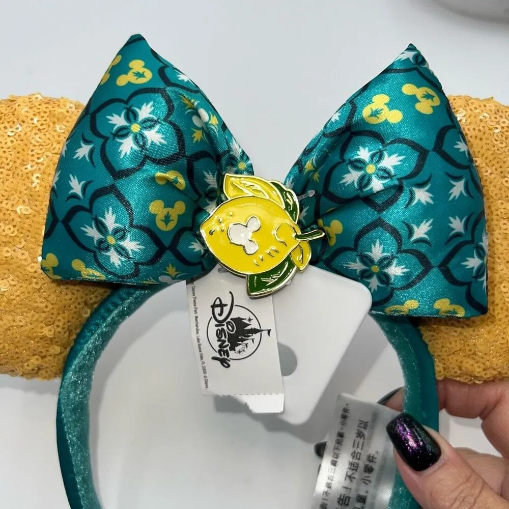 Disney “Salud!” Lemon and Sequin Epcot World Showcase Italy Minnie Ears - Image 2