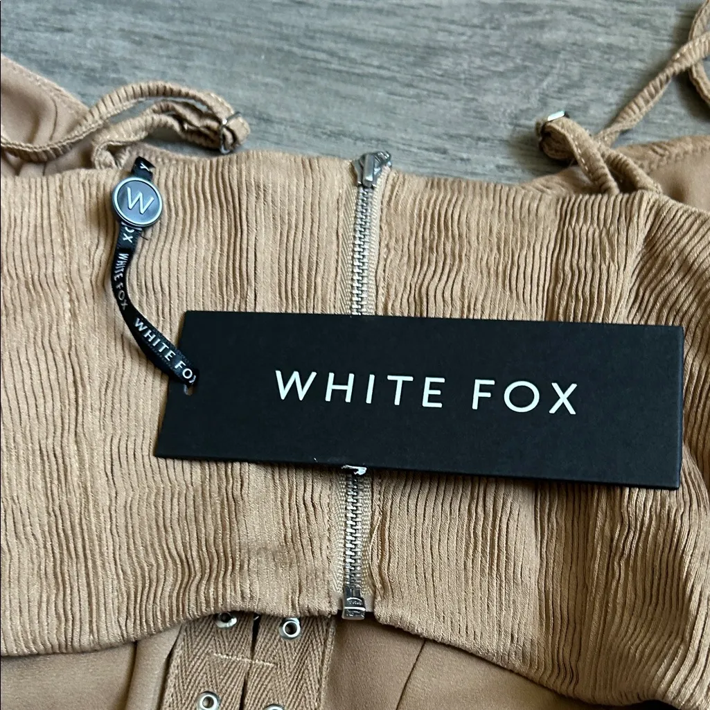 White Fox Boutique Tan Corset Top - Image 5