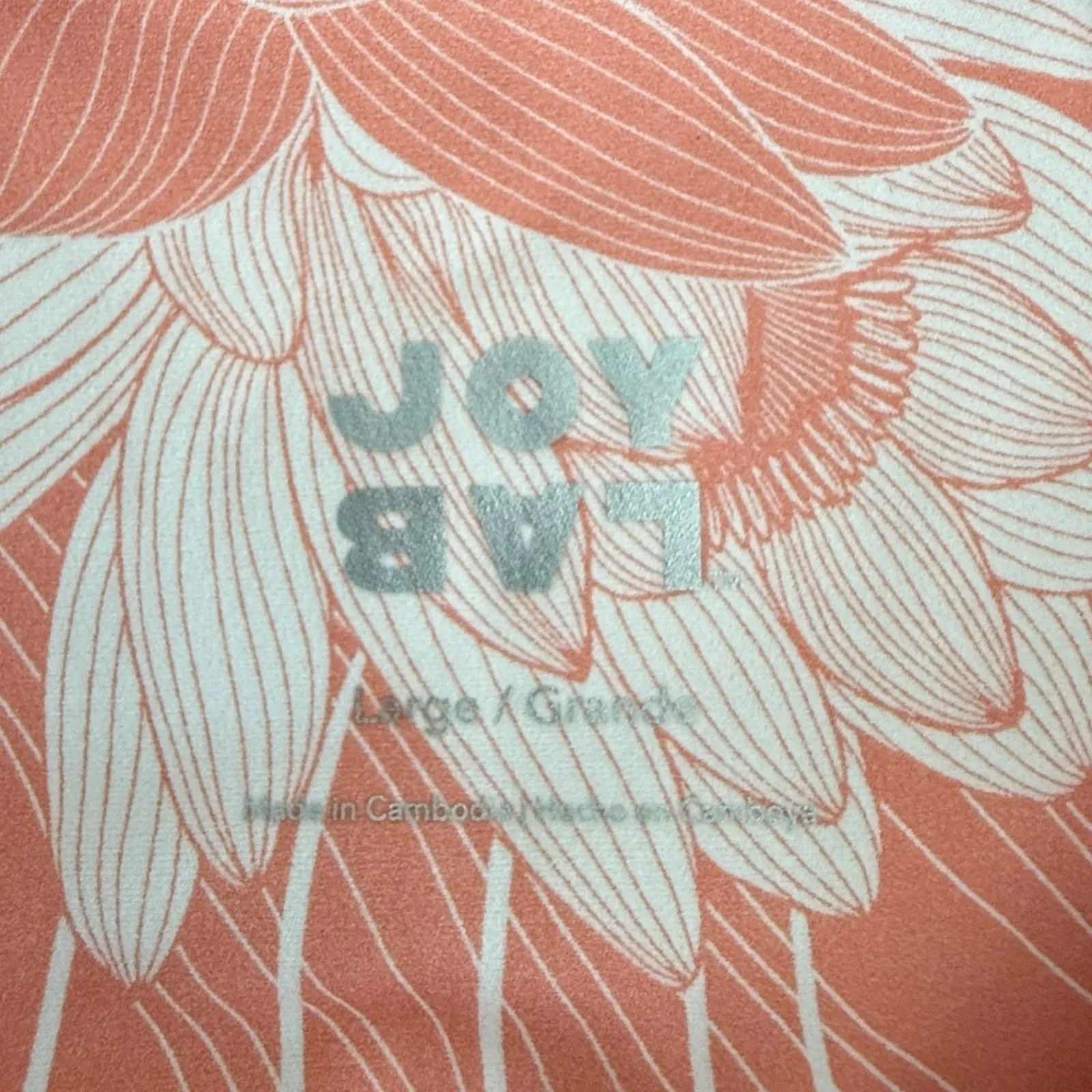 Women's Joy Lab Coral Pink Floral Print High-Rise Bike Shorts‎ 3.5" - Large - Image 8