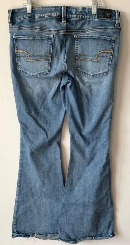 American Eagle Outfitters Distressed Boho Artist Flare Jeans - Image 3