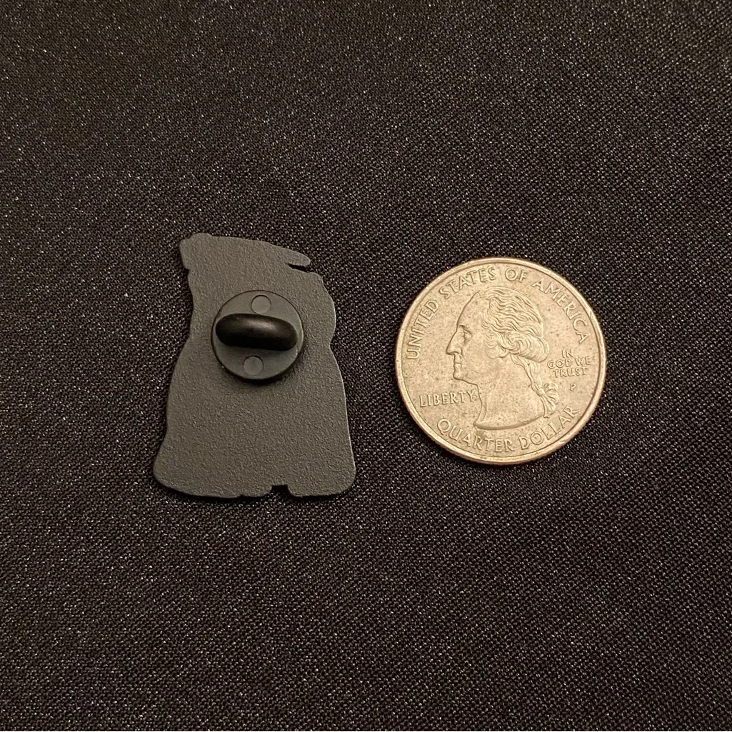 Naughty kitties enamel pin/magnet | Pretending to be the grim reaper is wrong Black - Image 2