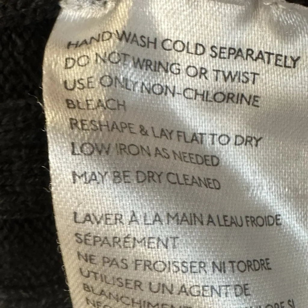 Free People FP Beach Ribbed Midi Sweater Skirt Cotton Linen Black Veda Small - Image 7