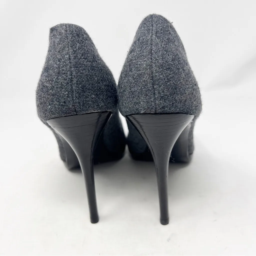 Colin Stuart Gray Fabric Stiletto Platform Pumps Size 9 - Image 5