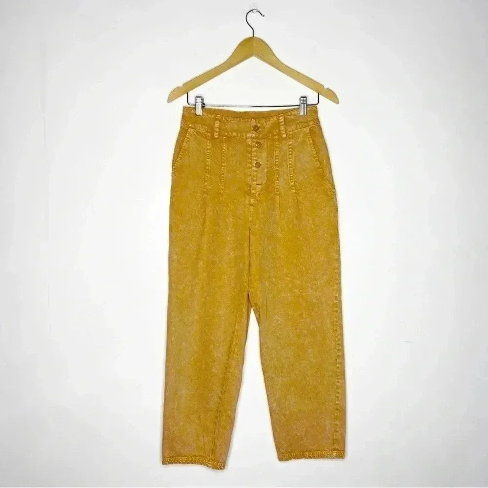 Young Fabulous and Broke YFB Khaki High Waisted Straight Leg Pants Size Medium - Image 2