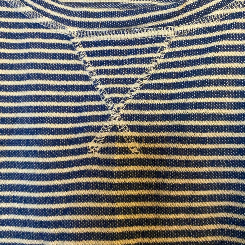 A Pea in the Pod Blue & White Stripe Maternity Top - Image 5