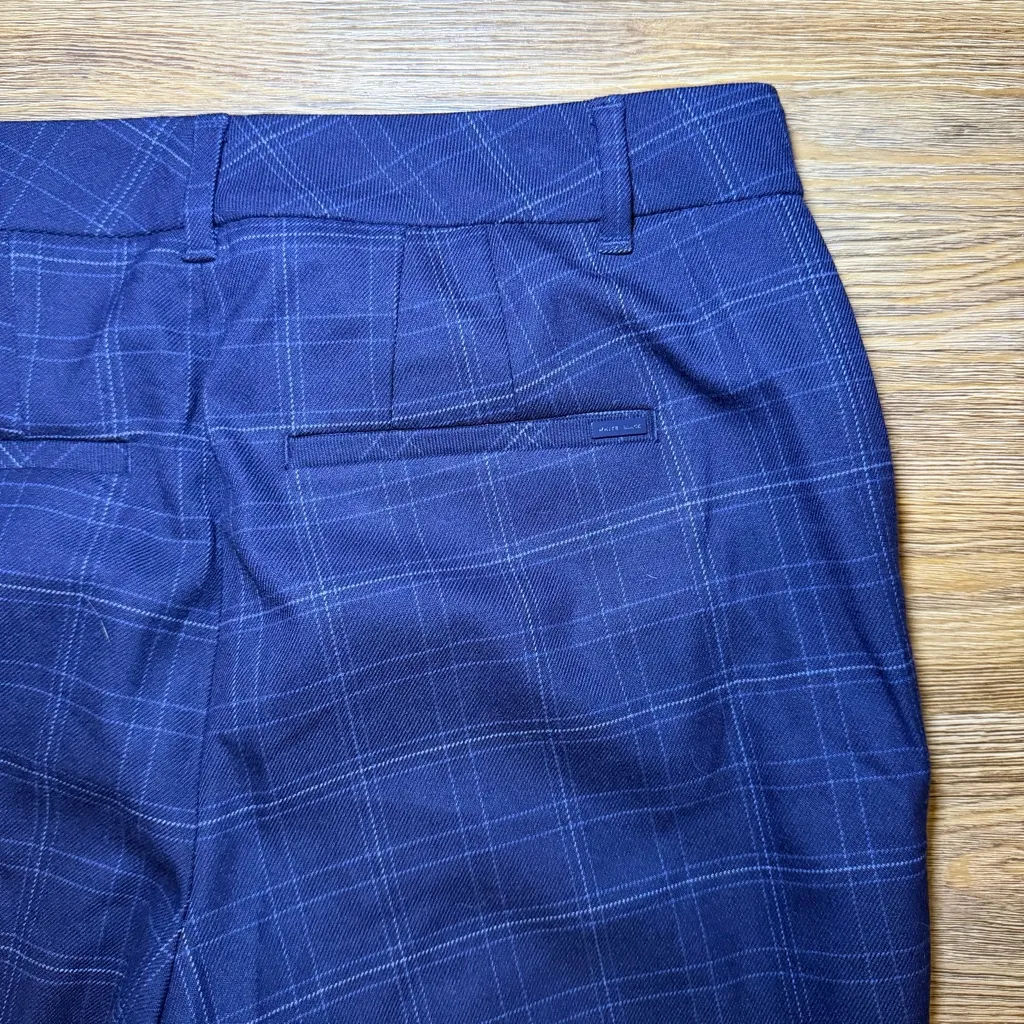 NWOT White House Black Market Blue Plaid Pants The Slim Ankle Size 2 - Image 11