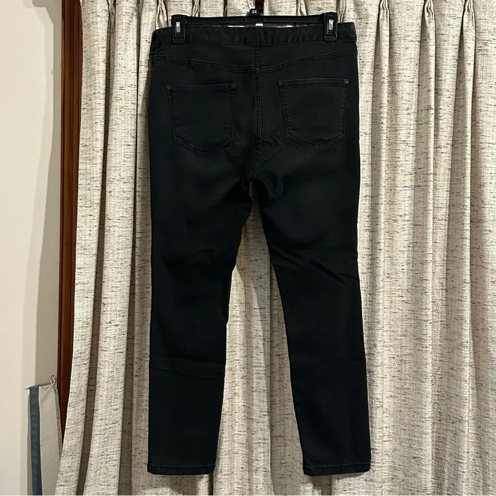 Free People Vintage Black Wash High Waisted Skinny Jeans - Image 7