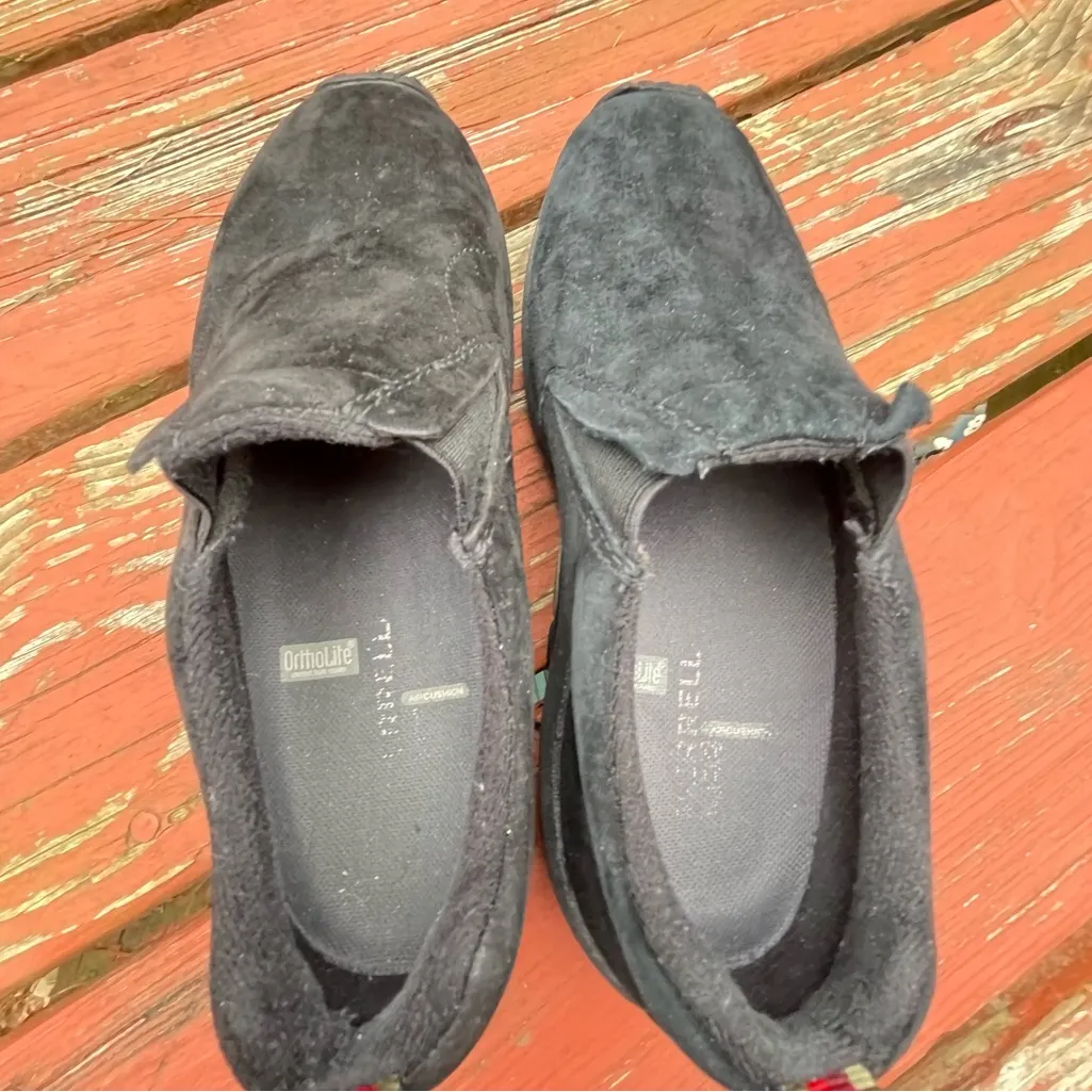 Merrell Women’s Jungle Moc Slip On Loafers 7 Black Suede OrthoLite Comfort - Image 5