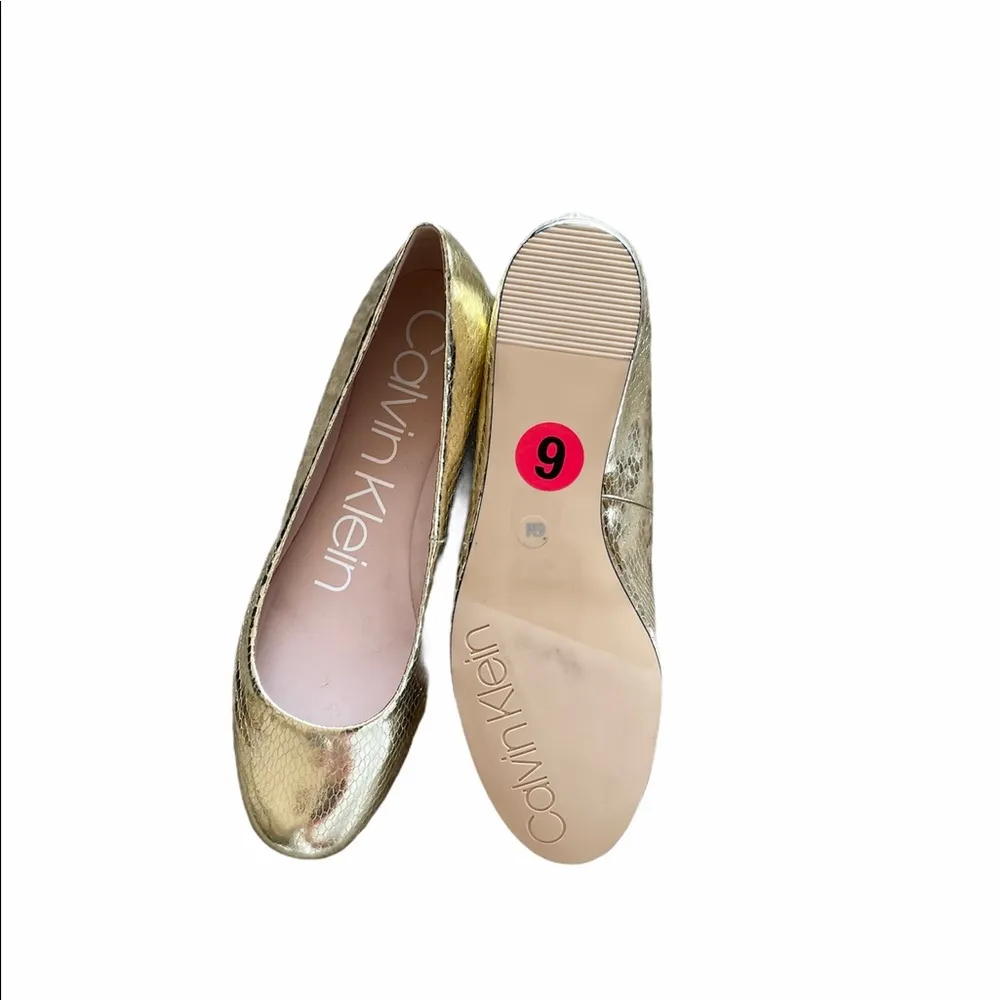 NEW Calvin Klein Kosi Metallic Python Flat - Image 6