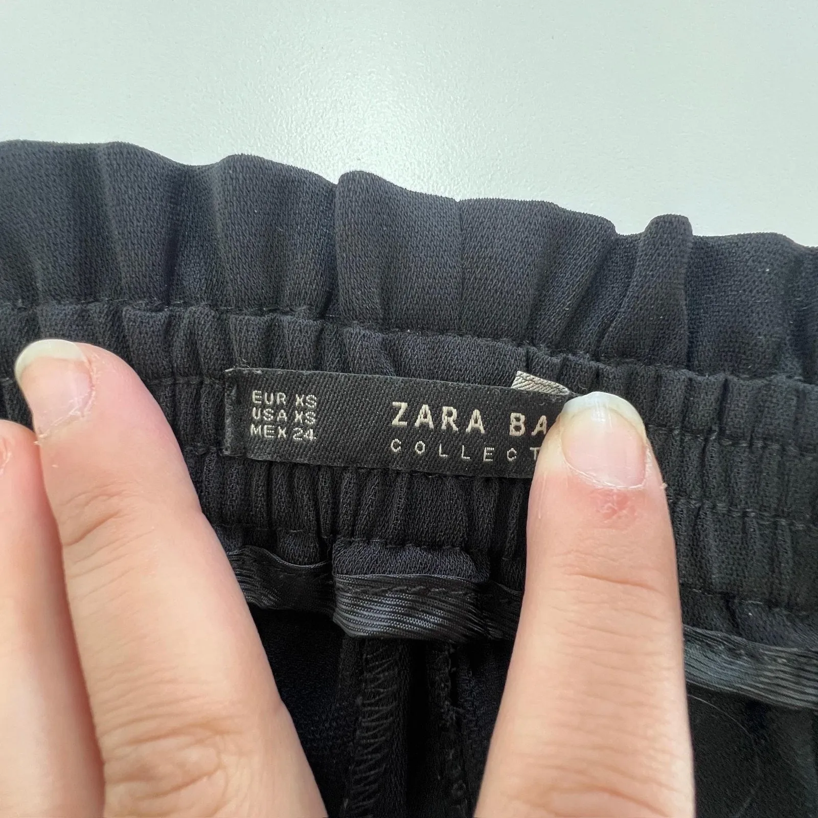 Zara Basic Collection Pants‎ Womens XS Wide Leg High Rise Belted Dressy Trousers - Image 3