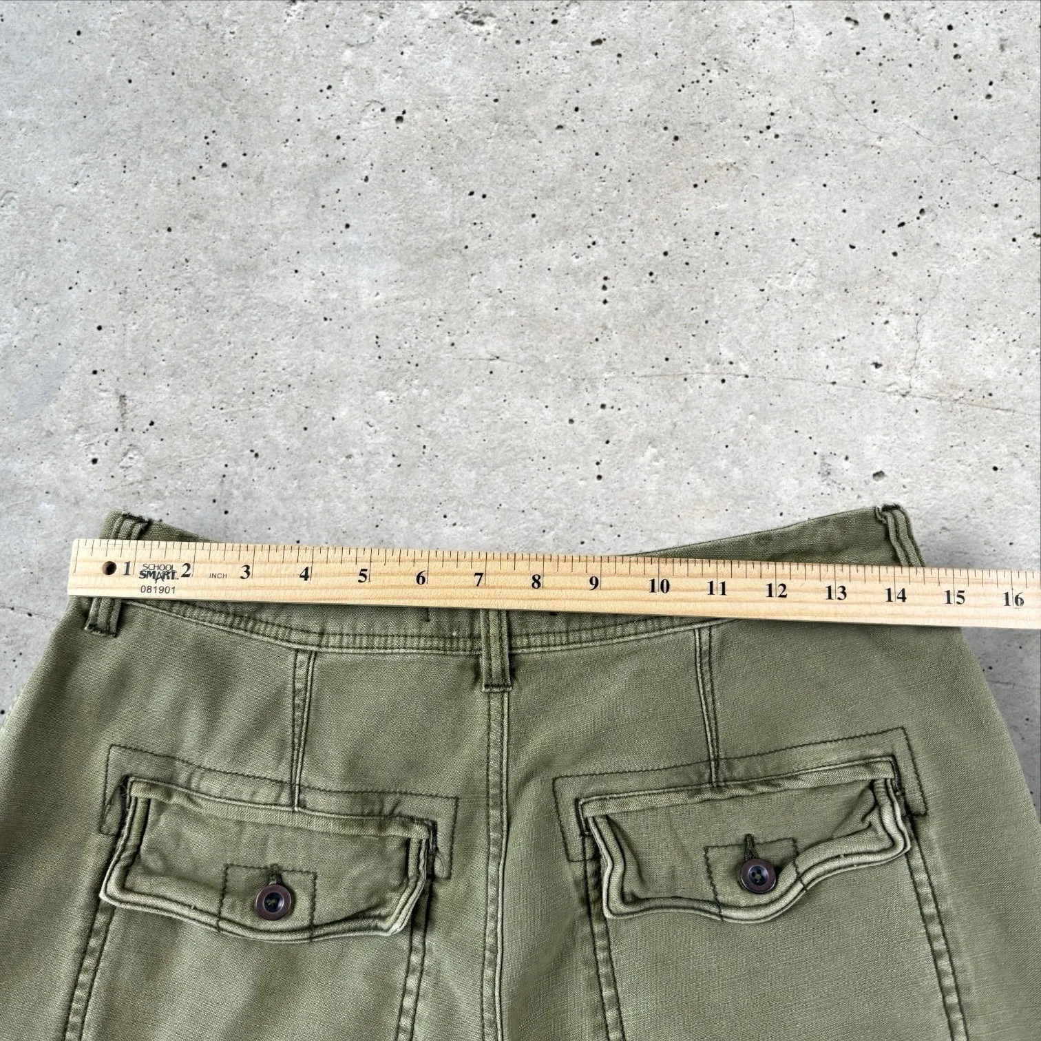 Free People Utility Boyfriend‎ Pants Double Knee Canvas Twill Fatigue Sz 26 - Image 7