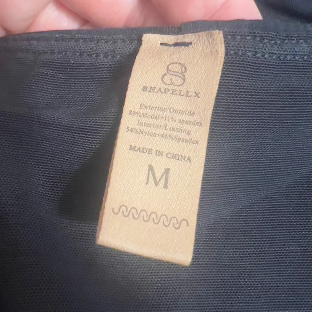 NWT Shapellx Smooth Ruched Shaping Dress black Sz M Size M - Image 6