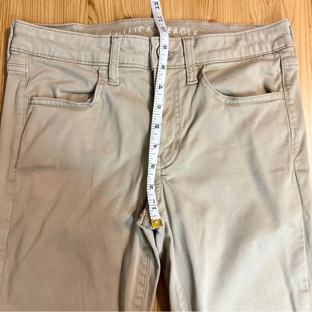 American Eagle  Khaki Skinny Leg Beige Pants Uniform Office School Women’s Size 6 - Image 6