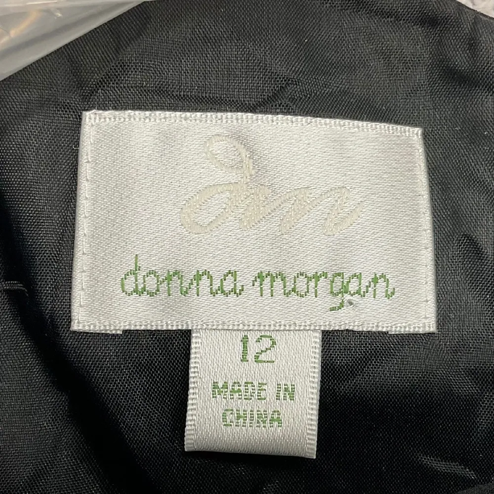 Donna Morgan Women's‎ Jessie Sleeveless Chiffon Cocktail Dress 12 Black Wedding - Image 14