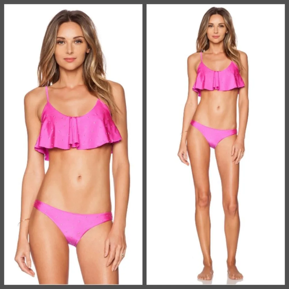 💕AMUSE SOCIETY💕 Bikini ~ Presley Stud Top + Eliza Stud Skimpy Bottom Small NWT - Image 3