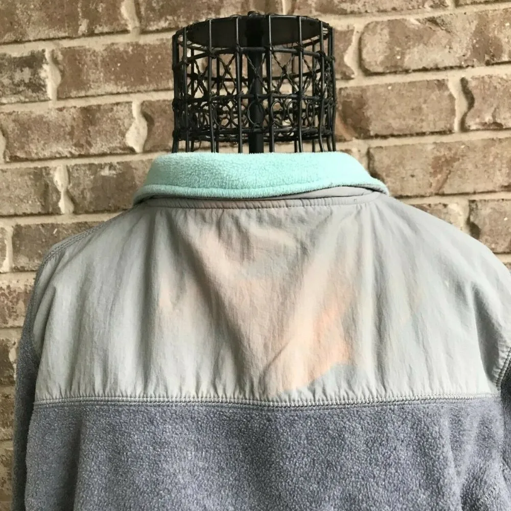 Prince & Fox Fleece Jacket Large Gray Front Zip Side Pockets Drawstring … - Image 12