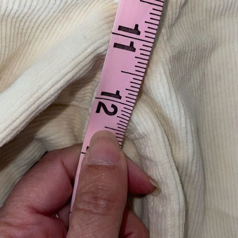 DL1961 Womens Hepburn Wide Leg High Rise Vintage Corduroy Pants Cream Sz‎ 32 NWT - Image 13