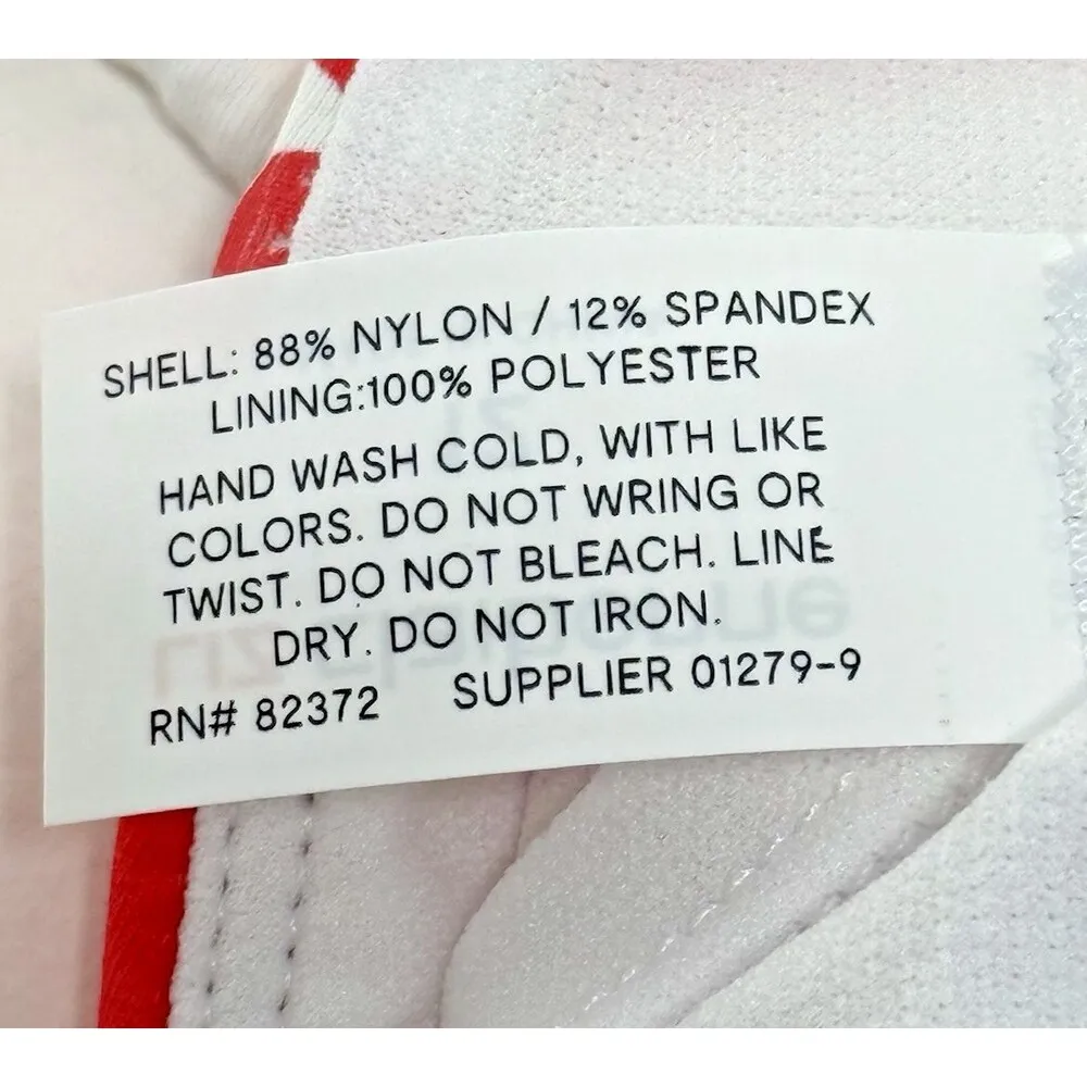 Summer Collection White Coral Floral Bra Bikini Swim Top SZ 12 NEW - Image 12